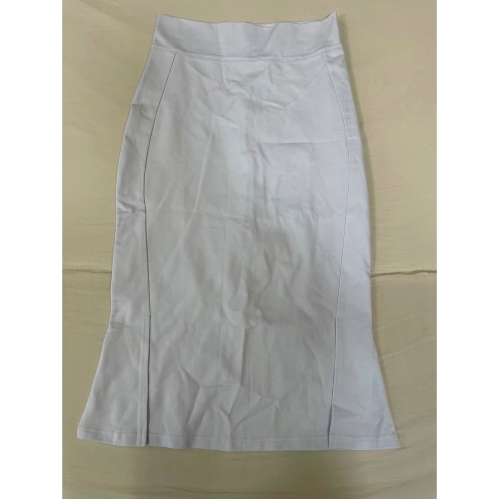 Urban Coco White Mermaid Midi Skirt High Waist Stretch Bodycon Size Small